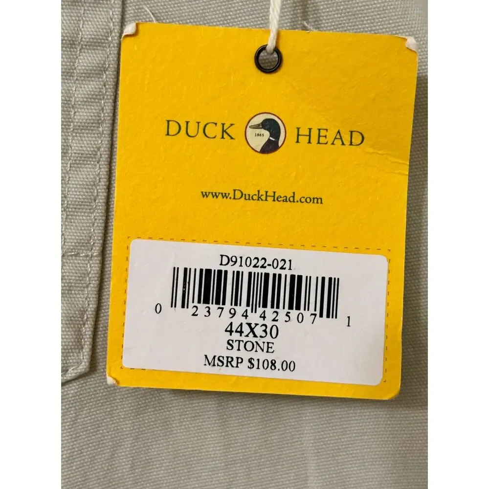 DUCK HEAD NWT Mens 44X30 Stone Colored Classic Chino